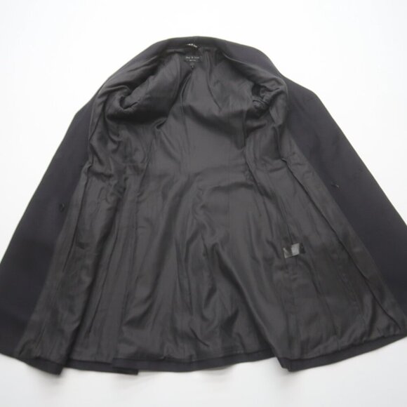 Rag & Bone Cate Double Breasted Wool Pea Coat Black Size 2 - Picture 7 of 14